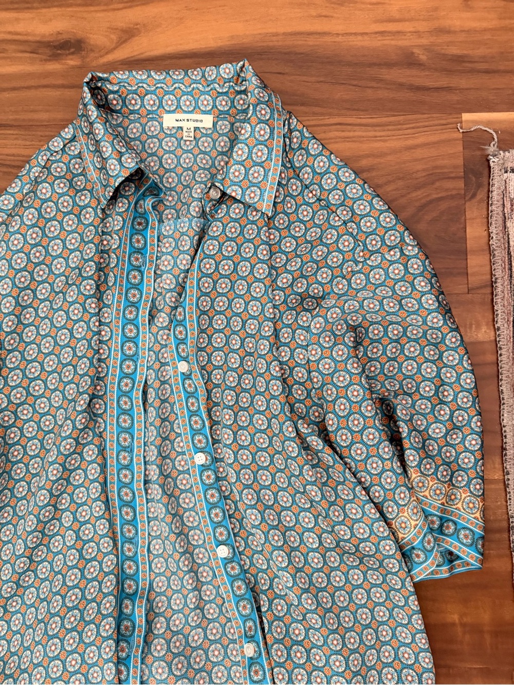 Max Studio Blue Patterned Two-Piece Set - Picture 2 of 4